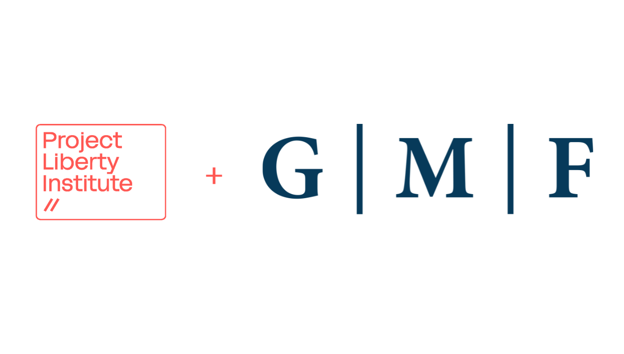 Logo slide with Project Liberty Institute and the George Marshall Fund