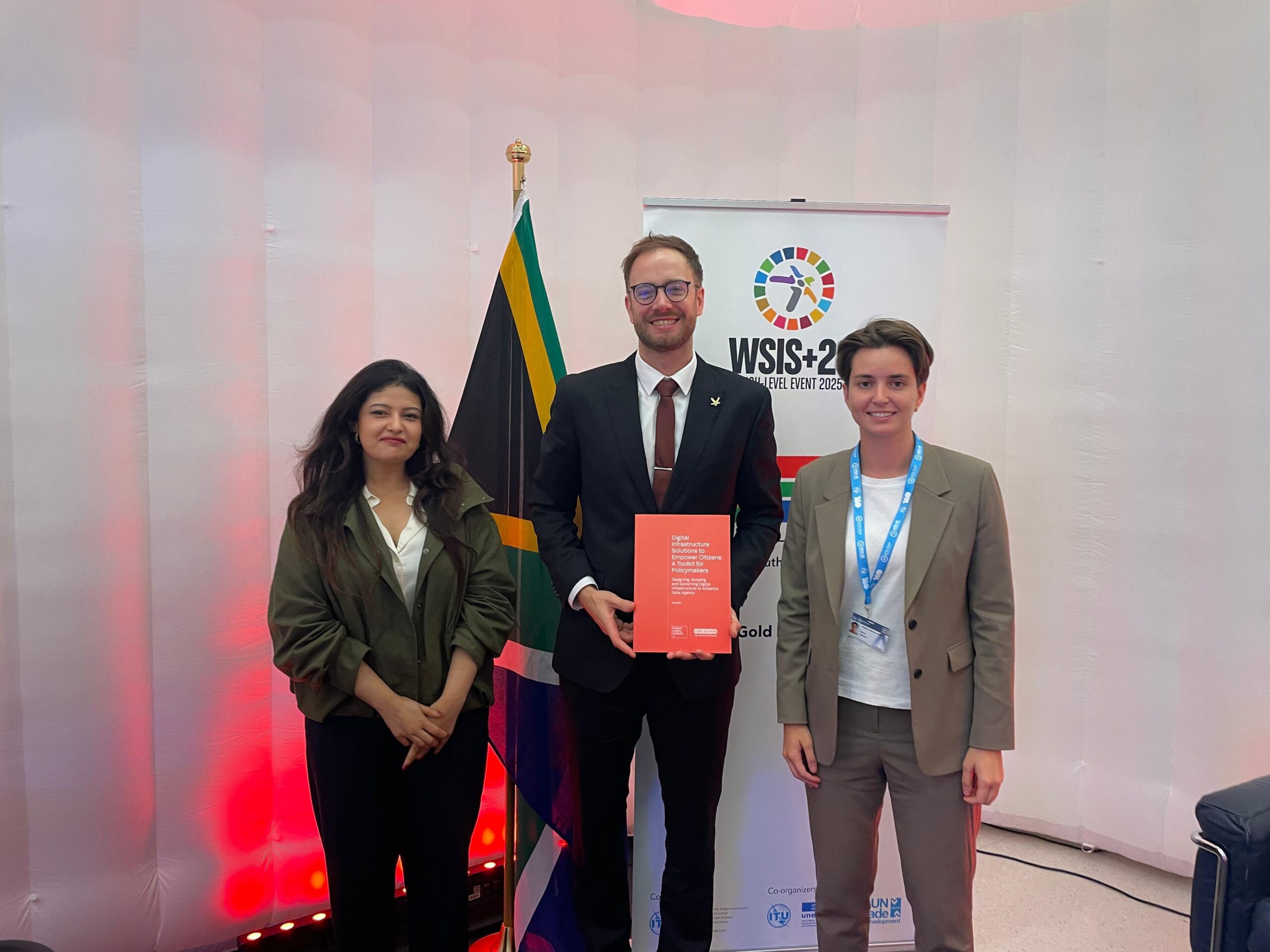 Project Liberty Institute's Sarah Nicole with government representatives from South Africa